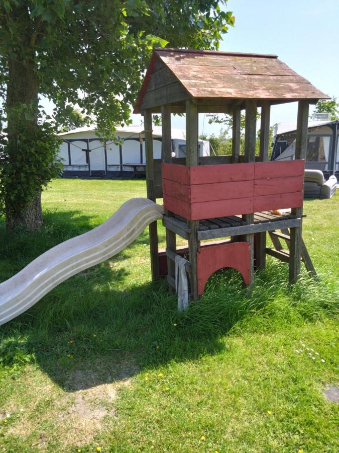 Chalet Weizicht Op Minicamping Hoogelande Grijpskerke Kültér fotó